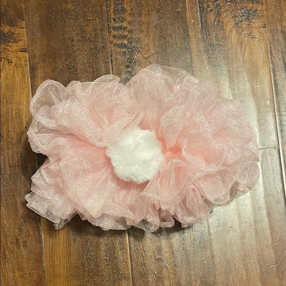 Pink Tutu with white bunny tail